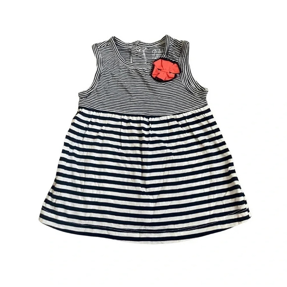 Carter’s Girl 3-Piece Set | Purple Print & Striped Dresses , Gray Leggings - Picture 2 of 9